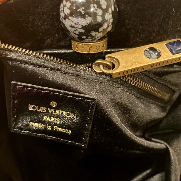 Louis Vuitton Limited Edition Black Quilted Monogram Mink Demi Lune Satchel - Picture 10 of 16